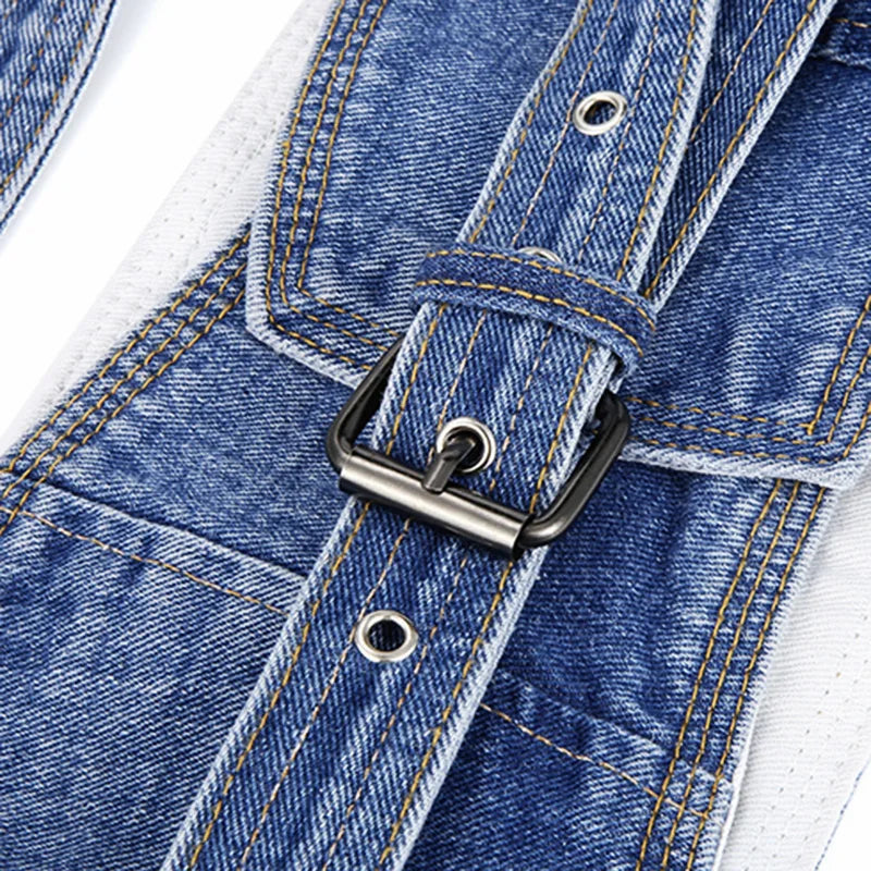 Denim Color Shapewear Waist Cincher Belt For Women Gothic Steampunk Buckle