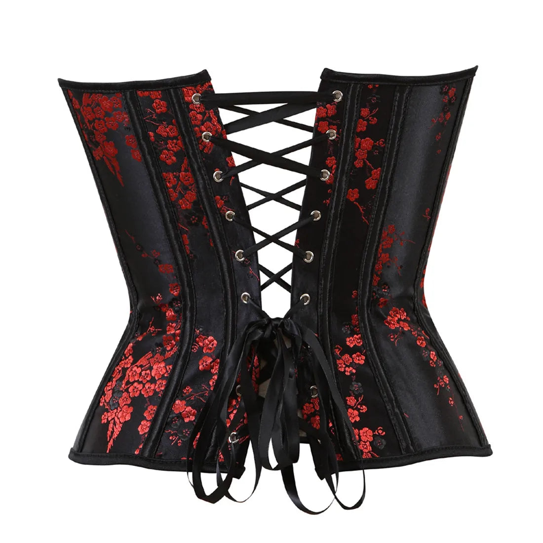 Corset Lingerie For Women Floral Jacquard Overbust Corset Waist Cincher Plum Bustier Sexy Hot Plus Size