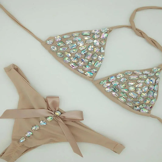 2020 venus vacation new bandage bikini set diamond rhinestone swimwear push up swimsuit biquini sexy women beachwear