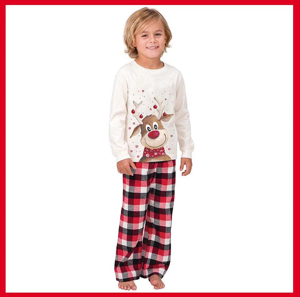 Christmas Pajamas Family Matching Outfits Sets Adult And Kids Clothes Deer Xmas Sleepwear Sets Newborn Baby Boy Girl Jumpsuit