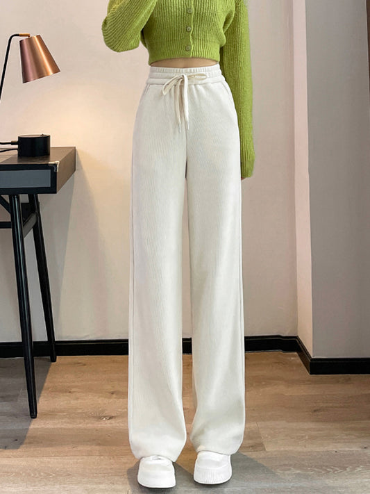 Women's Velvet Wide-Leg Pants
