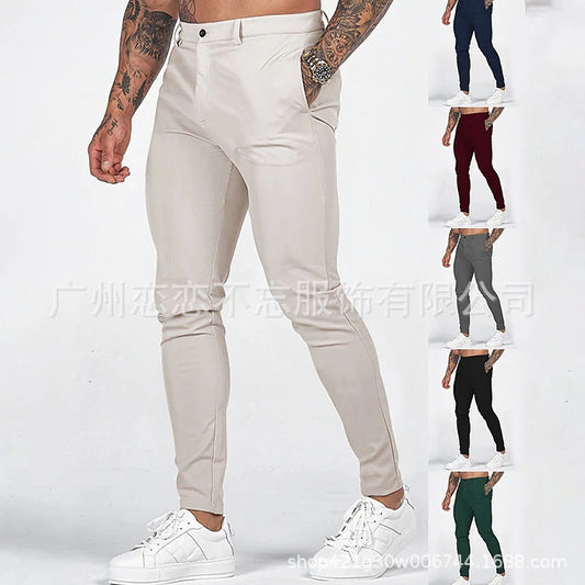 Men's Slim-Fit Casual Trousers