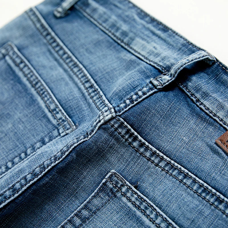 2024 Summer New Men's Denim Shorts Classic Black Blue Thin Section Fashion Slim Business Casual Jeans Shorts Male Brand