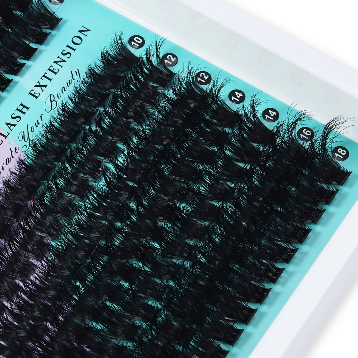 MIOFIA 5D Voluminous Thick Cluster Lashes 30D-150D 10-18mm Mixed Length Full Natural DIY Reusable Eyelash Extensions