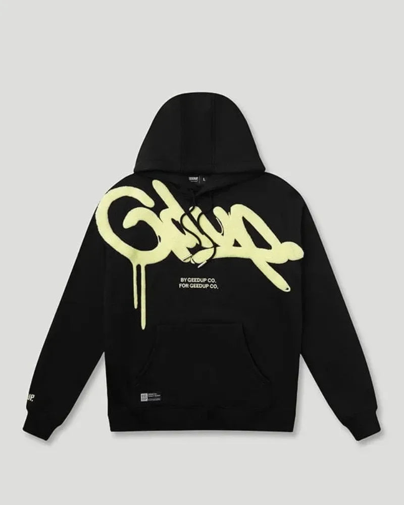 Y2K street style Fashion Letter Printing Cotton Hoodies Harajuku Hip Hop Punk Men Oversized Hoodies Sweatshirts Casual Jacket