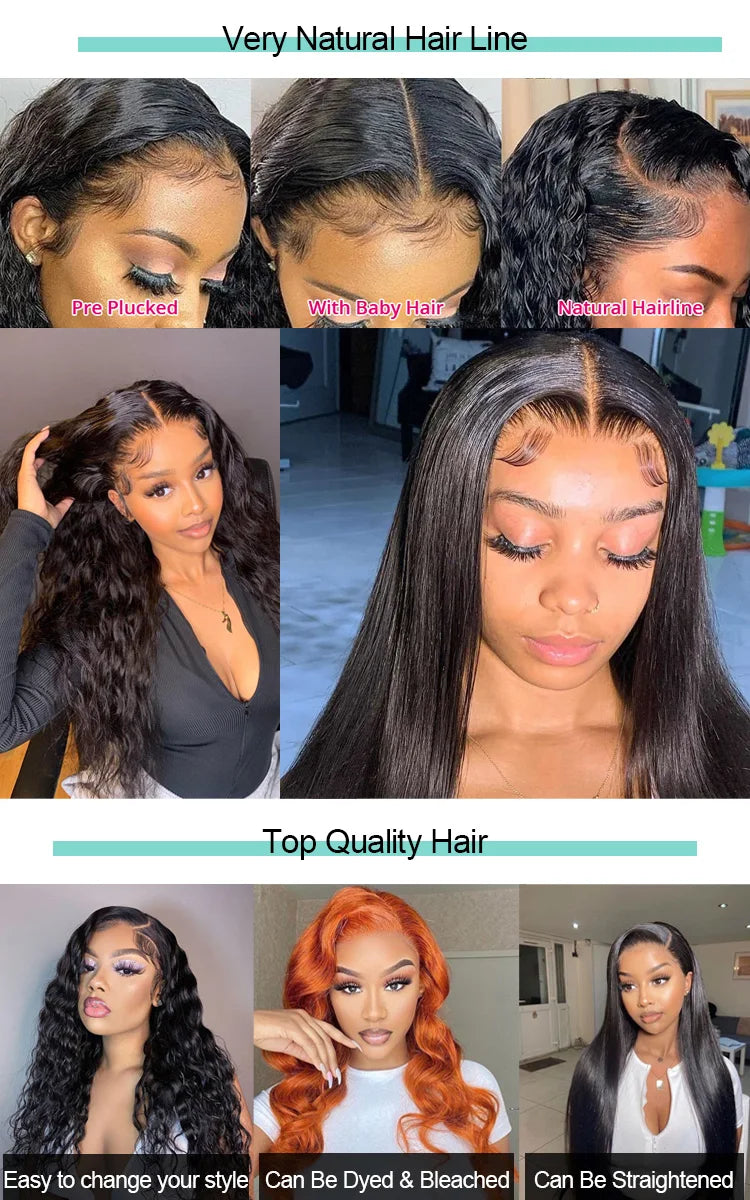 34 inches Ombre Pink and grey Front Lace wigs human hair 13x6 13x4 Transparent Lace body wave 200% For Women Human Hair Wig 100%
