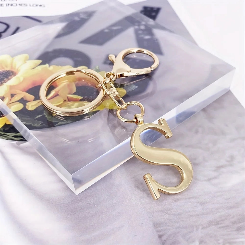 1pc English Letter Keychain Pendant Phone Pendant Key Ring Accessories Lovely Bag Charm for Girls Gift Car Pendant