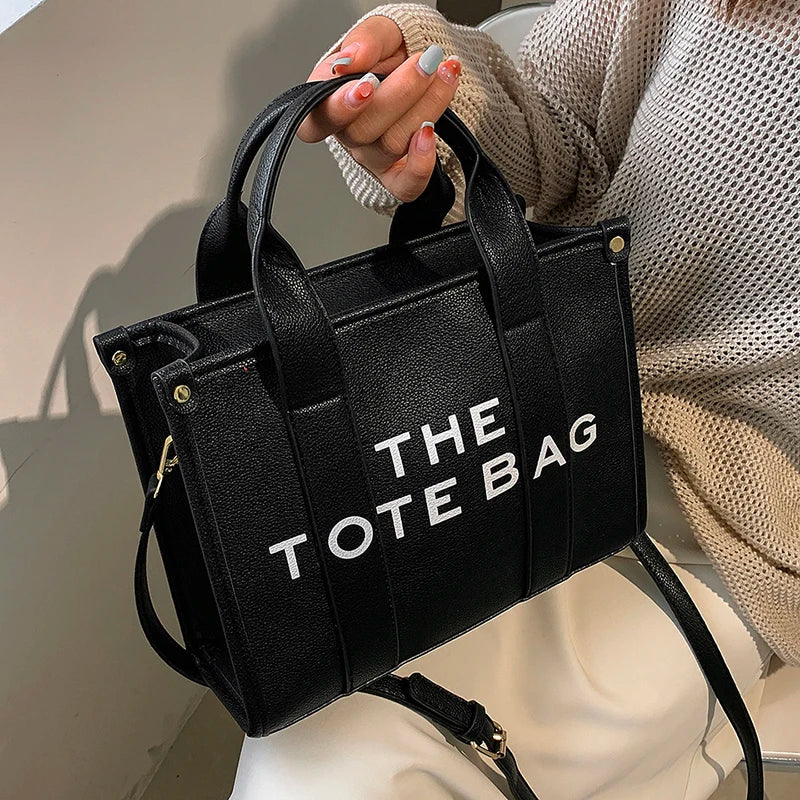 The Tote Bag For Women Crossbody Female Handbag New Solid Words Lette Leisure Large Bag,Luxury Fashion Bag,designer Bag for PU