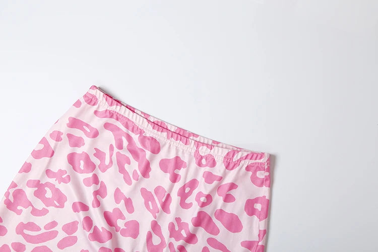 Weird Puss Letter Leopard Print 2 Piece Set Women Casual Zip Hooded Crop Jacke+Leggings Matching Stretch Sporty Street Outfits