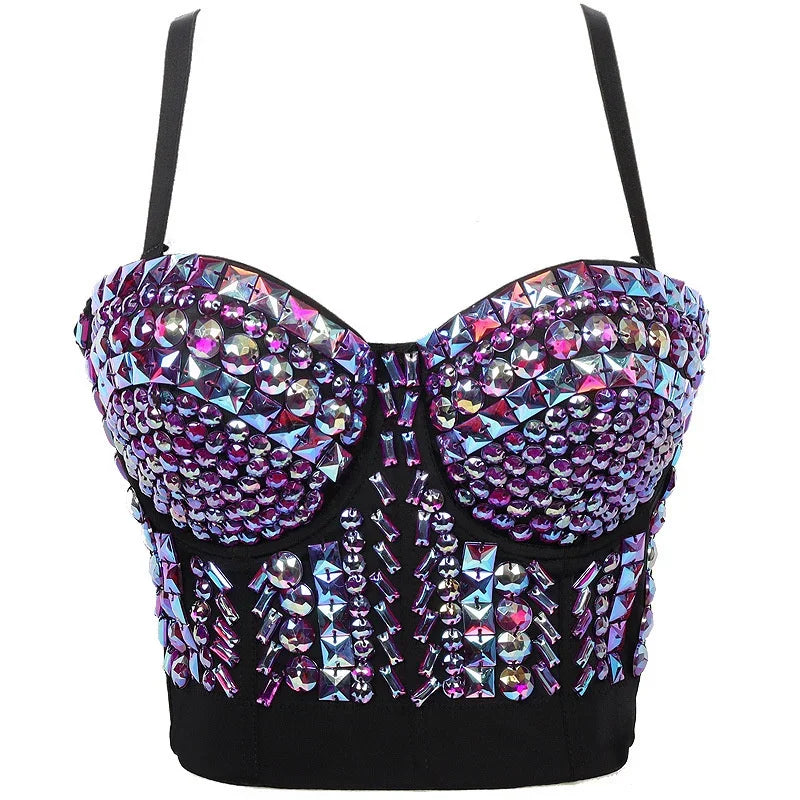 Bling Rhinestone Corset, Luxury Woman Clothes