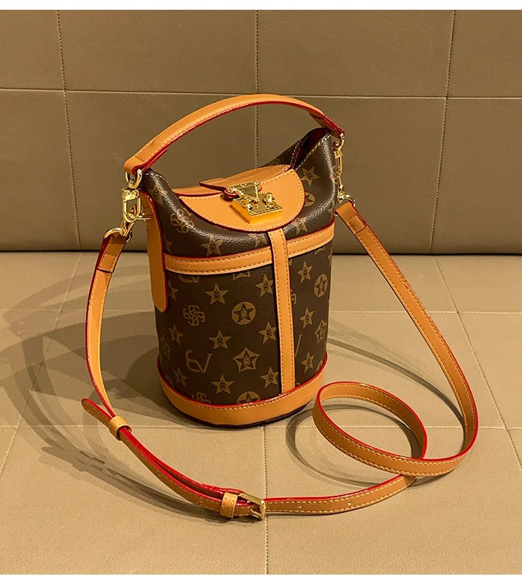 Light luxury brand women's bag bucket bag 2024 new high-end feeling autumn and winter fashion explosive handbag crossbody bag