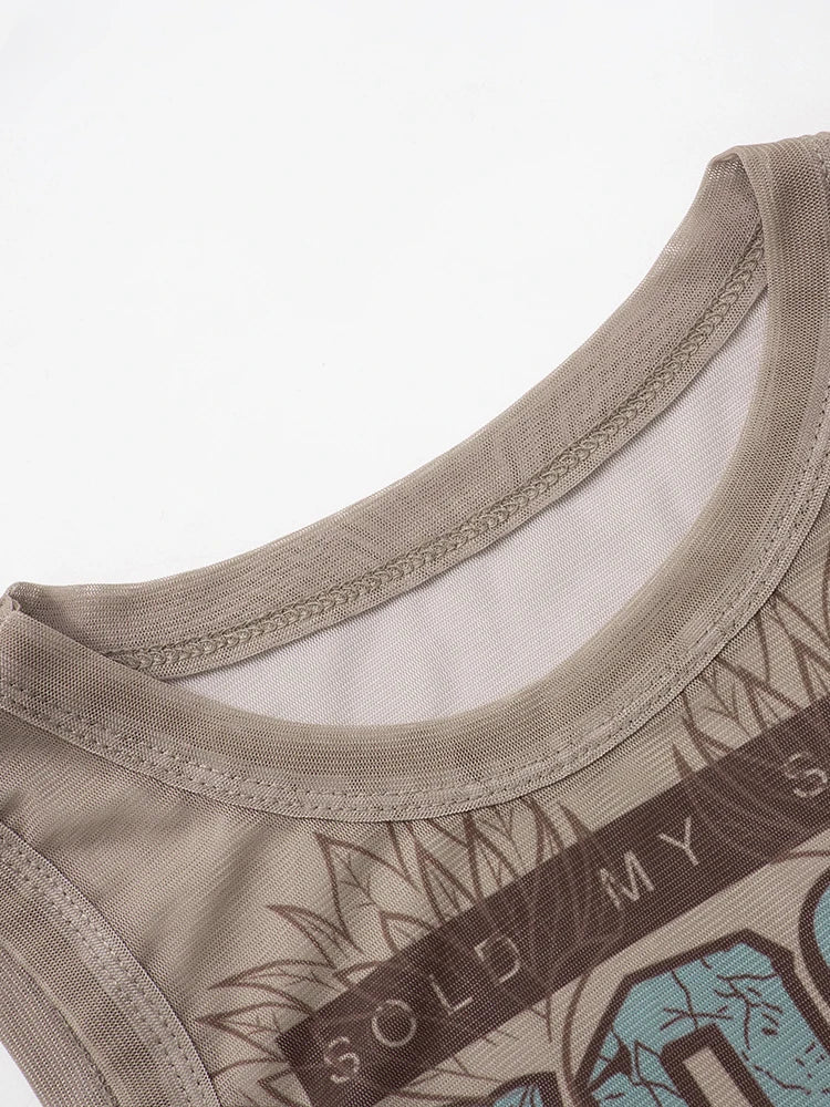 Weird Puss Seyx Hottie Crop Tees Women Summer Fashion Letter Print O-Neck Skinny Elastic Night Club Party Streetwear Tank Tops