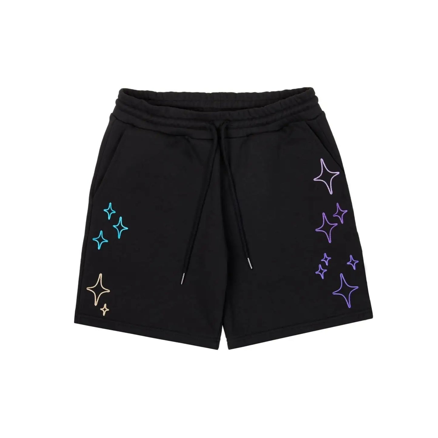 Streetwear Korean Men's Shorts Pants Constellation Graphic Star Print Oversized Jorts Baggy Harajuku Y2k Unisex Clothing Goth BF