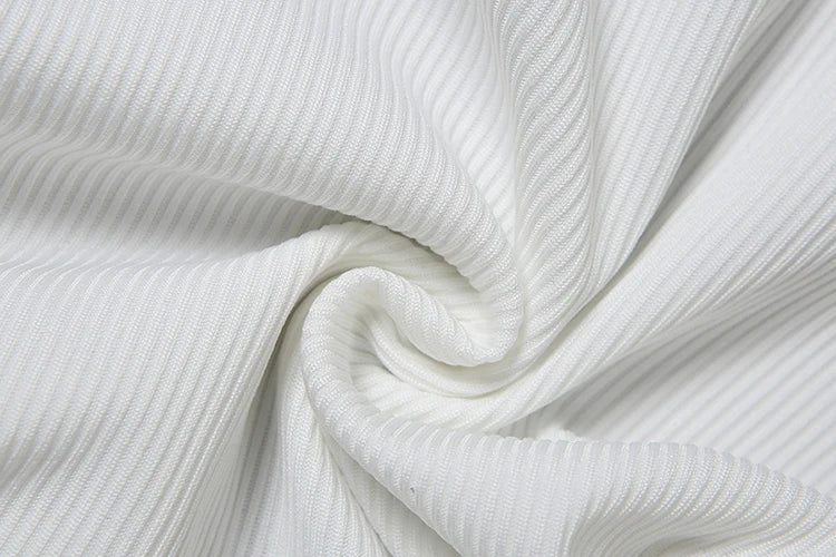 Weird Puss Ribbed Casual 2 Piece Set Women Ruffles Square Collar Backless Tank Tops+Skinny Shorts Versatile Style Trend Outfits