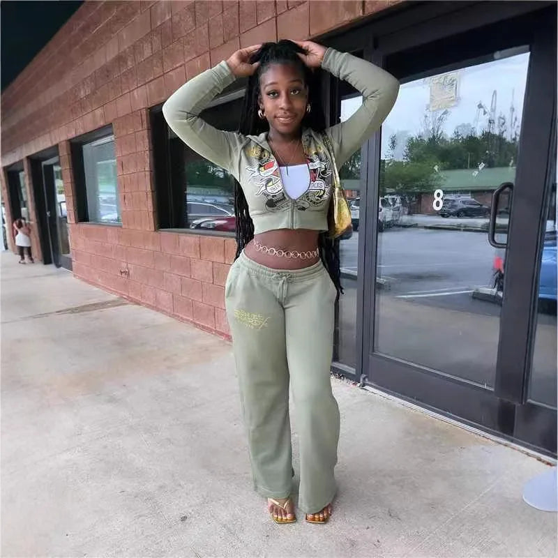 2024 Women's Casual Street Printed Two-Piece Best Friend Matching Sets Multi-Color Outfits