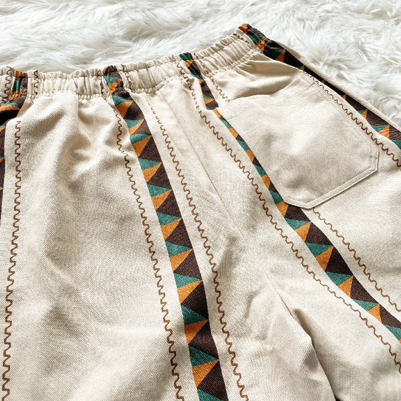 Cactus Jack Shorts Fashion Casual  Loose Color Blocking Patch Black Drawstring Elastic Waist Shorts Men Women Streetwear Pants