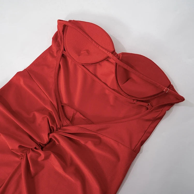 STYLISH LADY Strapless Backless Padded Jumpsuits 2025 Summer Solid Color Sexy Night Club Bodycon One Piece Overalls Streetwear