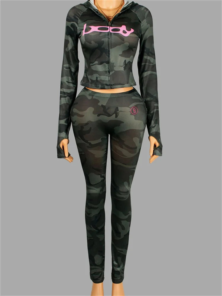 Pink Zip Hoodie & Pants Tracksuit — Women's Two-Piece
