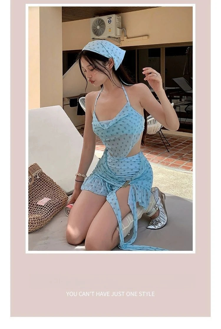 Women's Mint Mambo Bikini Set Luxury Two-Piece Swim wear with Push-Up, Slimming Hot Spring Resort Swimwear