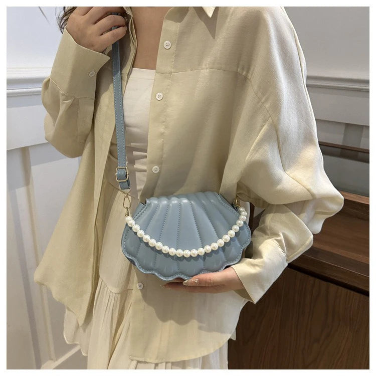 Korean-style Chic Single-shoulder Bag, Niche Trend Shell Bag, Fashionable and Simple Crossbody Bag 2025 Summer New Bag for Women