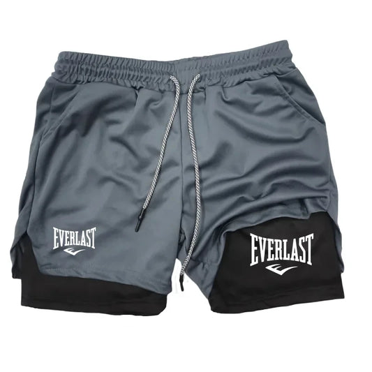 2026Men Running Shorts 2 In 1 Double-deck Sport Shorts Sportswear Gym Fitness Short Pants Training Jogging Bottom Men's Clothing