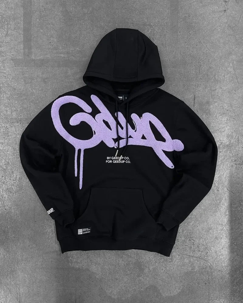 Y2K street style Fashion Letter Printing Cotton Hoodies Harajuku Hip Hop Punk Men Oversized Hoodies Sweatshirts Casual Jacket