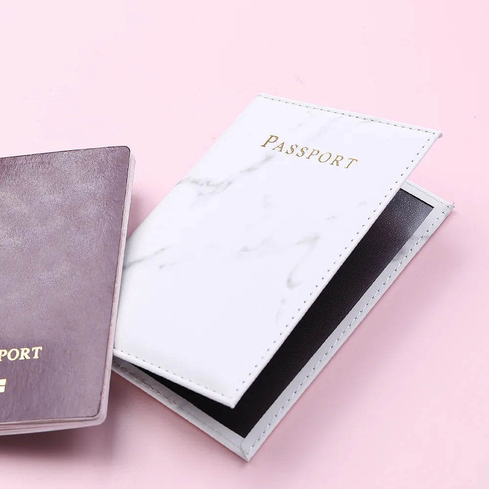 Women Cute Leather Passport Cover Air tickets For Cards Travel Passport Holder Wallet Case Travel  Accessory Credit Card Holder