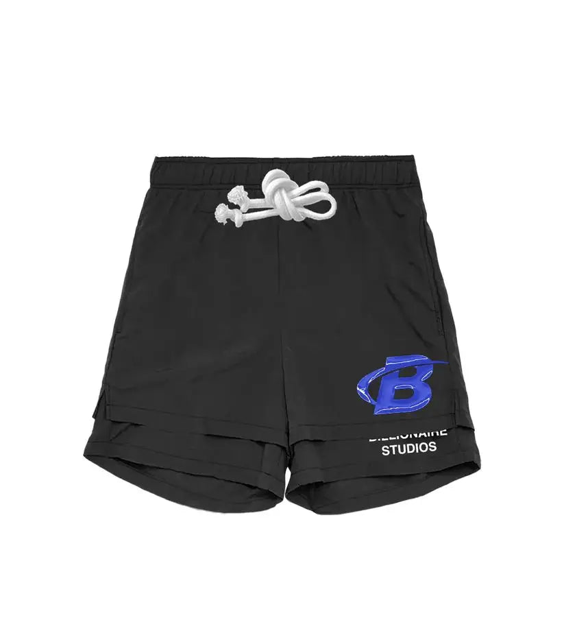 2024 Summer Letter B Print Trendy Tracksuit+sweatpants  Men Oversized Hoodies Sports Suit Loose Shorts Suit Clothes