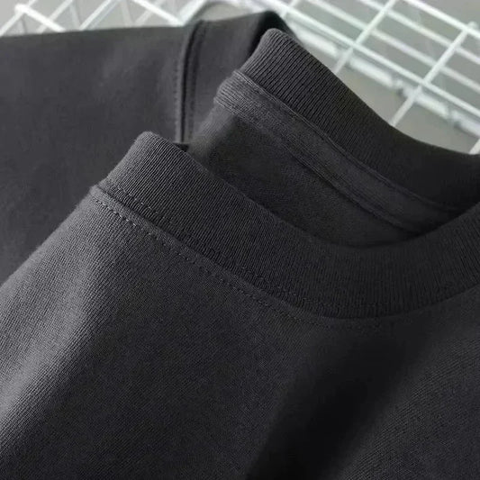 Godspeed Technology Gaze Skull Print High-quality Double-cotton Casual Short-sleeved T-shirts for Men and Women in Summer 2025