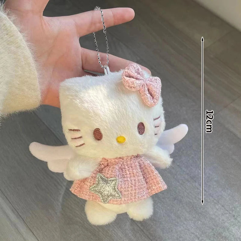 # Sanrio Hello Kitty Peripheral Doll Keychain Cute Fashion Sunglasses Kt Cat Keyring Backpack Plush Toy key chain Birthday Gifts