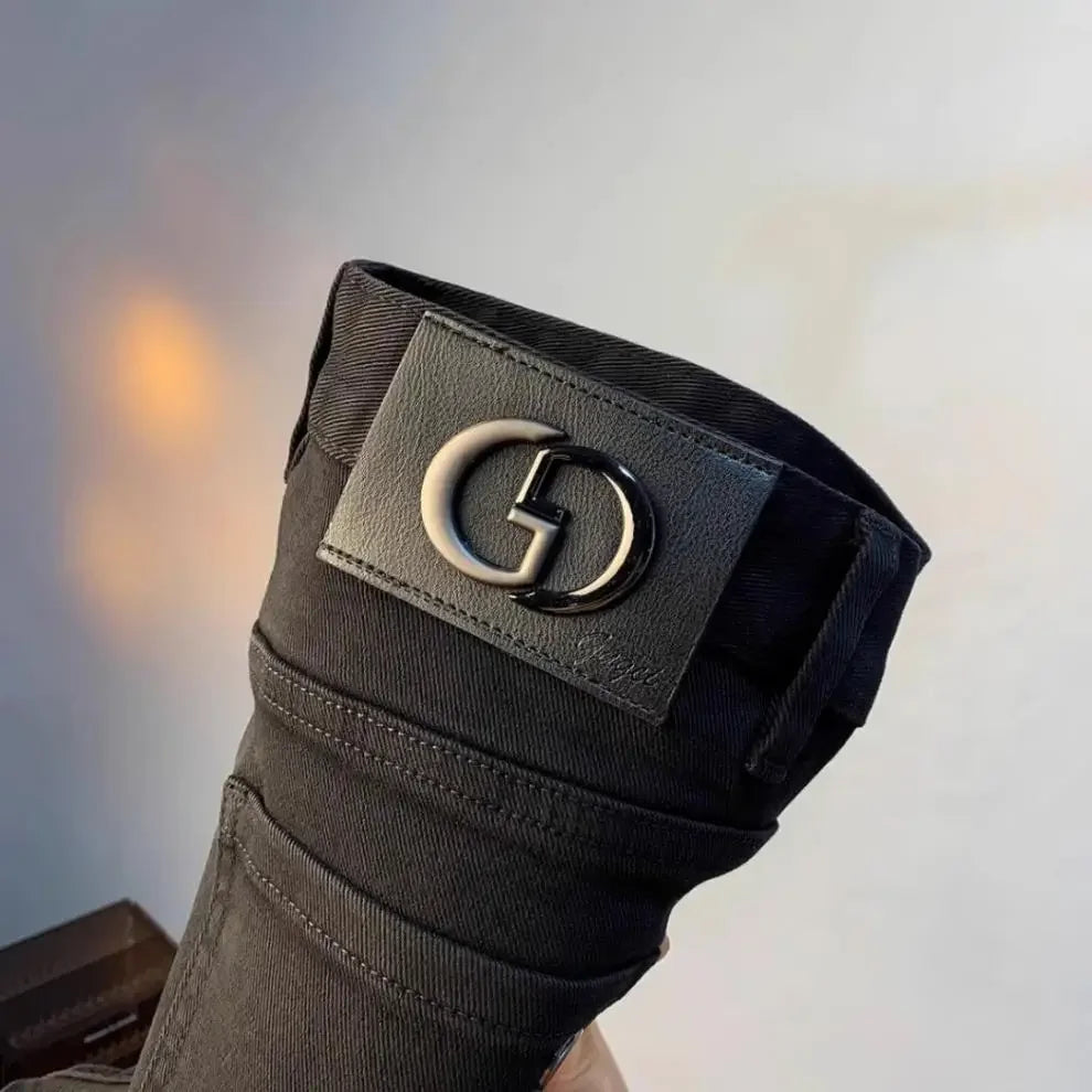 Spring Autumn Men's Elastic Slim Fit Casual Jeans Trendy Loose High End Brand Fashionable Long Trousers Popular Style