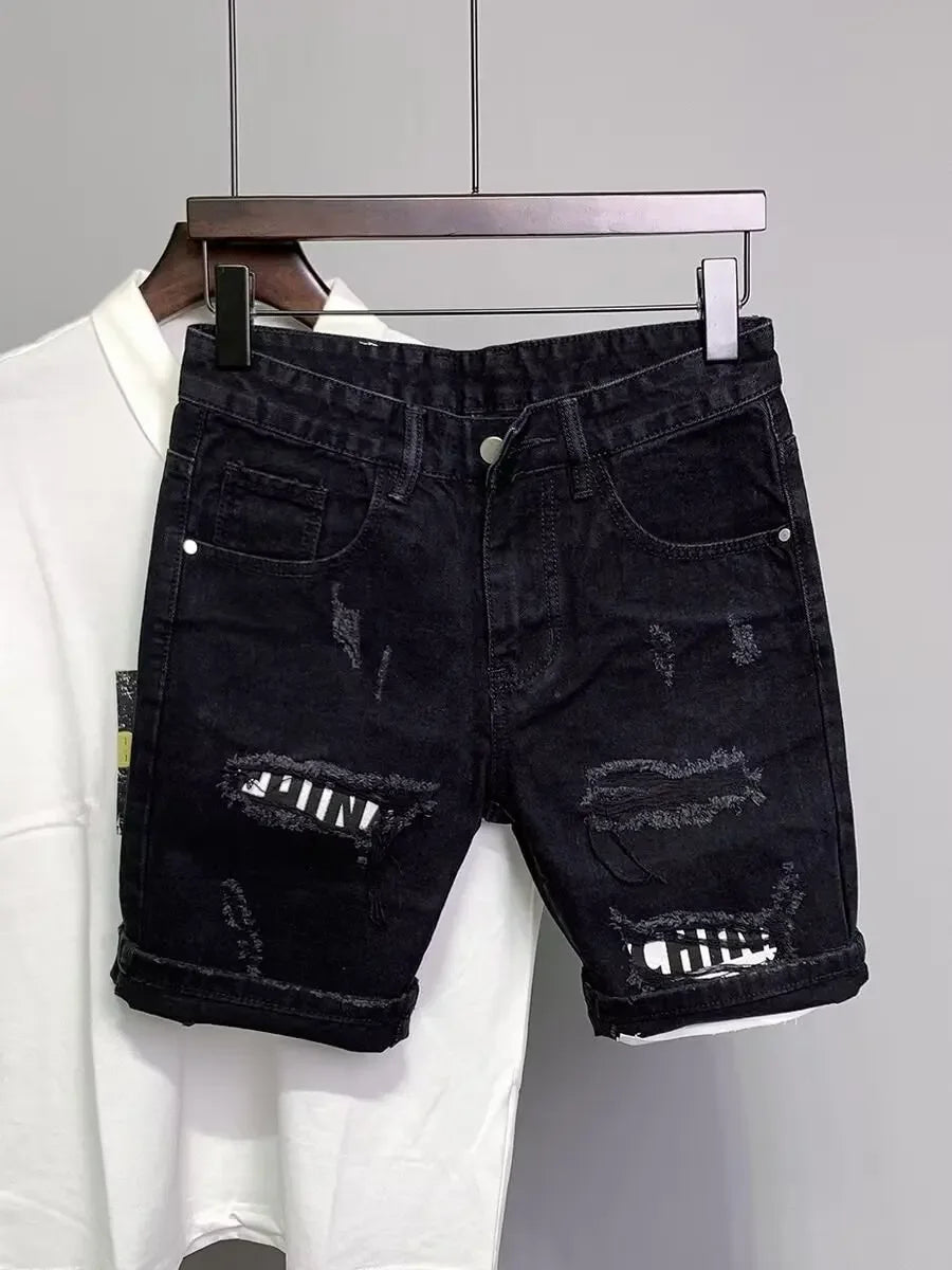 Trendy Versatile Straight-Leg Jeans For Men Summer American Style Vintage Trousers With Five-Pocket Design And Breaker Details