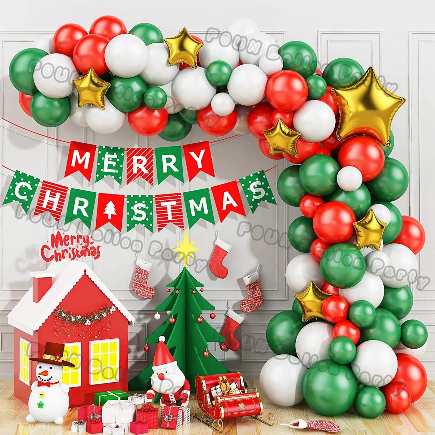 Christmas Balloon Garland Arch Kit — Holiday Party Decor