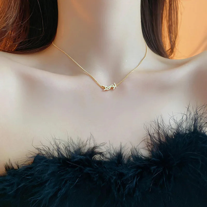 Silver Needle Metal Style Letter Earrings, French Minimalist And High-end Bracelet, Niche Fashion, Light Luxury Temperament