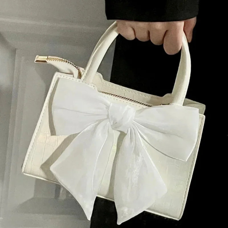 Fashion Womens Pink Bowknot Clutch Purse Shoulder Underarm Messenger Handbag