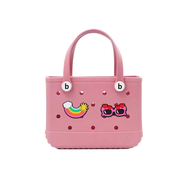 S M XL Eva Beach Bogs Bag Waterproof Extra Large Tote Bag Beach Basket Women Picnic Handbag 48cm XL Tote Bag Rubber shopping Bag