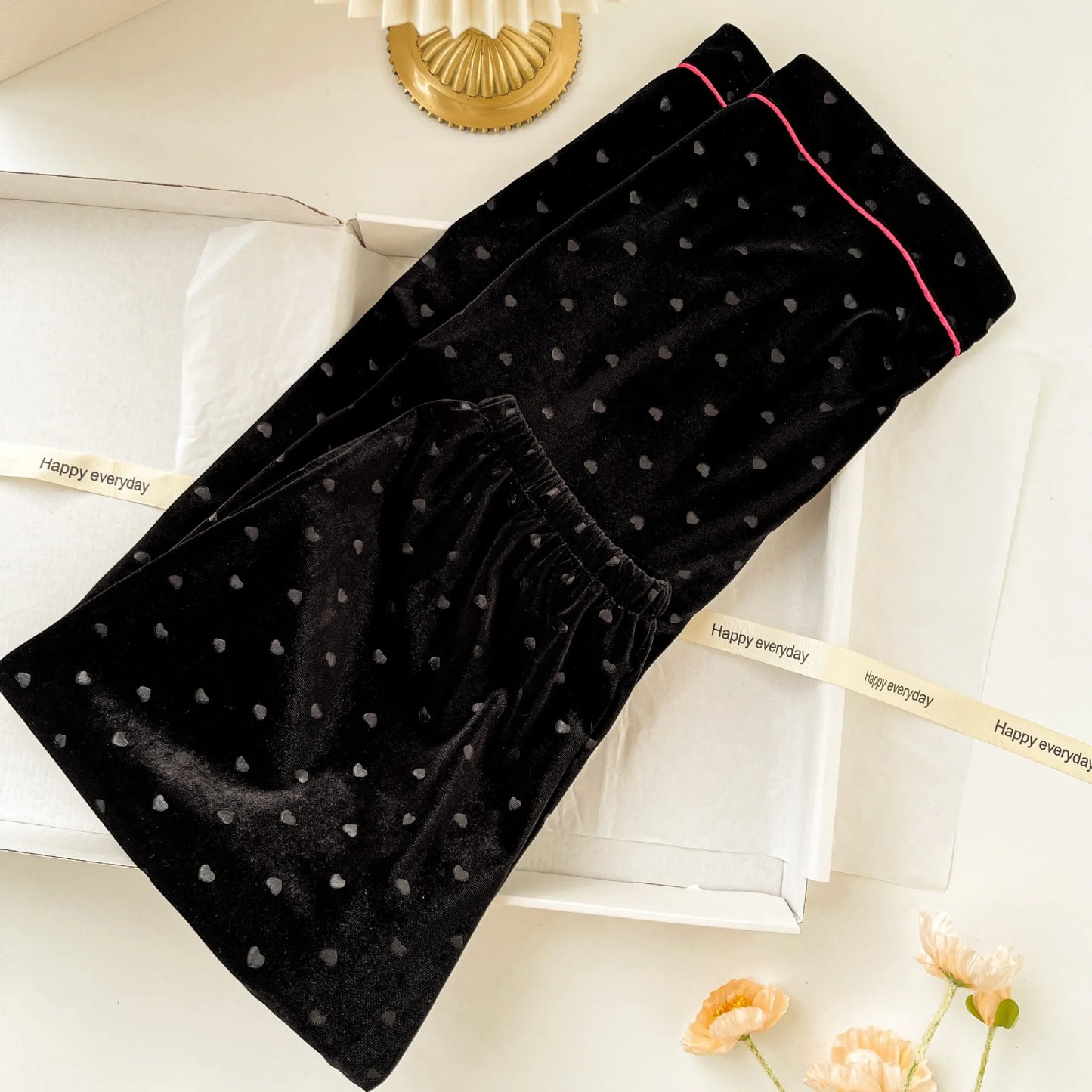Velvet Dot Print 2Pcs Top&pants Lady Warm Home Clothes Autumn Winter New Pajamas Sexy Trousers Suit Loose Sleepwear Women Pjs