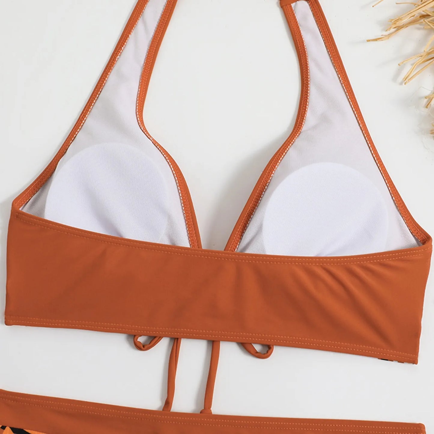 Shorts Bikinis Set  High Waist Swimsuit Women Swimwear  Plant Print Bathers Bathing Swim Suit Beachwear