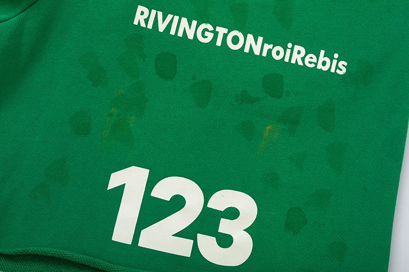 RRR123 2024 New Sports Shorts Heavyweight Washed Graffiti Print Vintage Drawstring Capris Casual High Street Loose Curled Y2K