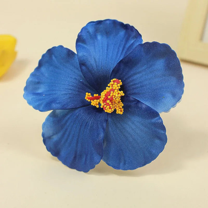 New 10cm Simulated Flower Hair Clip Headband Colorful Flower Swimsuit Tourist Beach Photography Hair Accessory for Beach Travel