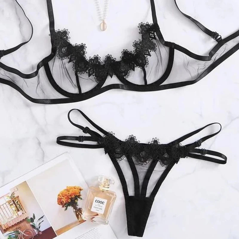 Sexy Lingerie for Women Underwear Panty Set Play See through Lace Bodysuit Babydoll Sleepwear
