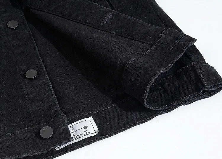 2025 Denim Jackets Men Solid Color Jacket Slim Fit Denim Coat Fashion Military Jacket Yellow Black Green White Top for Men