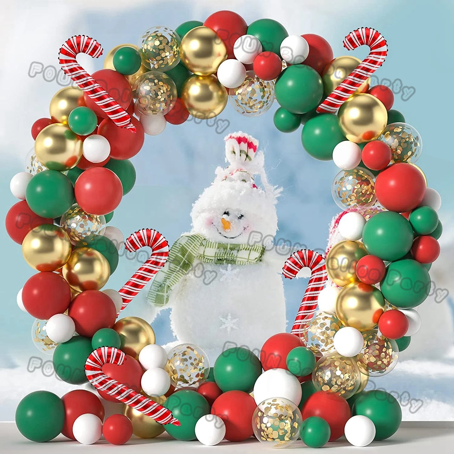 Christmas Balloon Garland Arch Kit — Holiday Party Decor