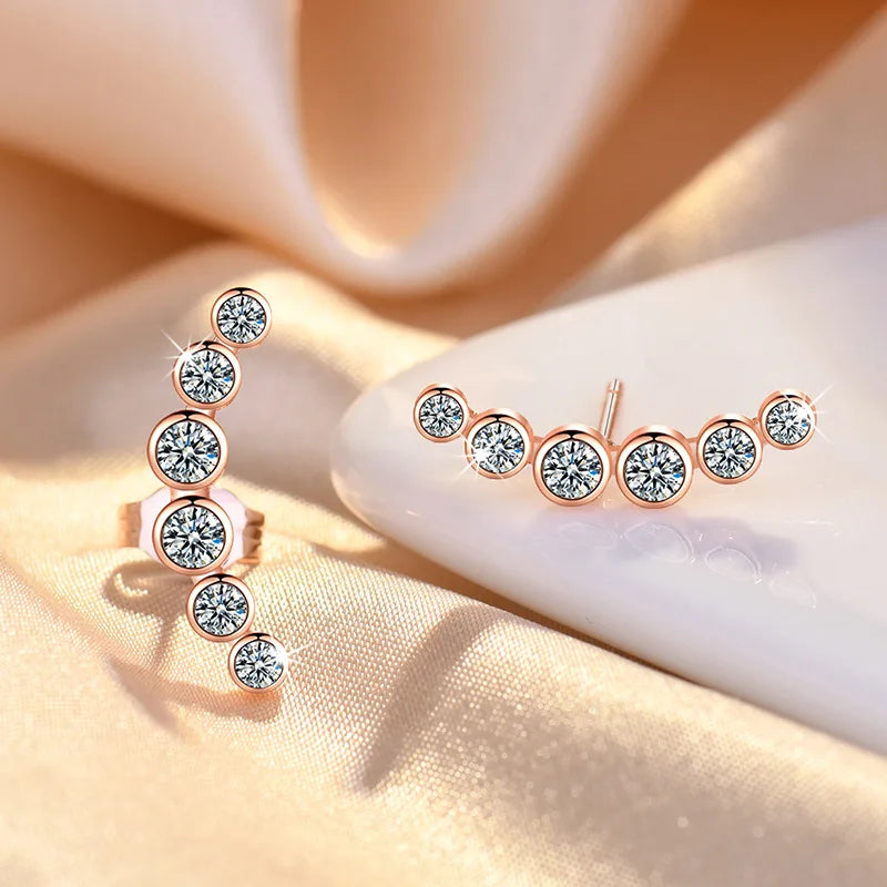 925 Sterling Silver Earrings stud High Quality For Women Exquisite Student Girlfriend Jewelry Accessories Wedding Fashion Gift