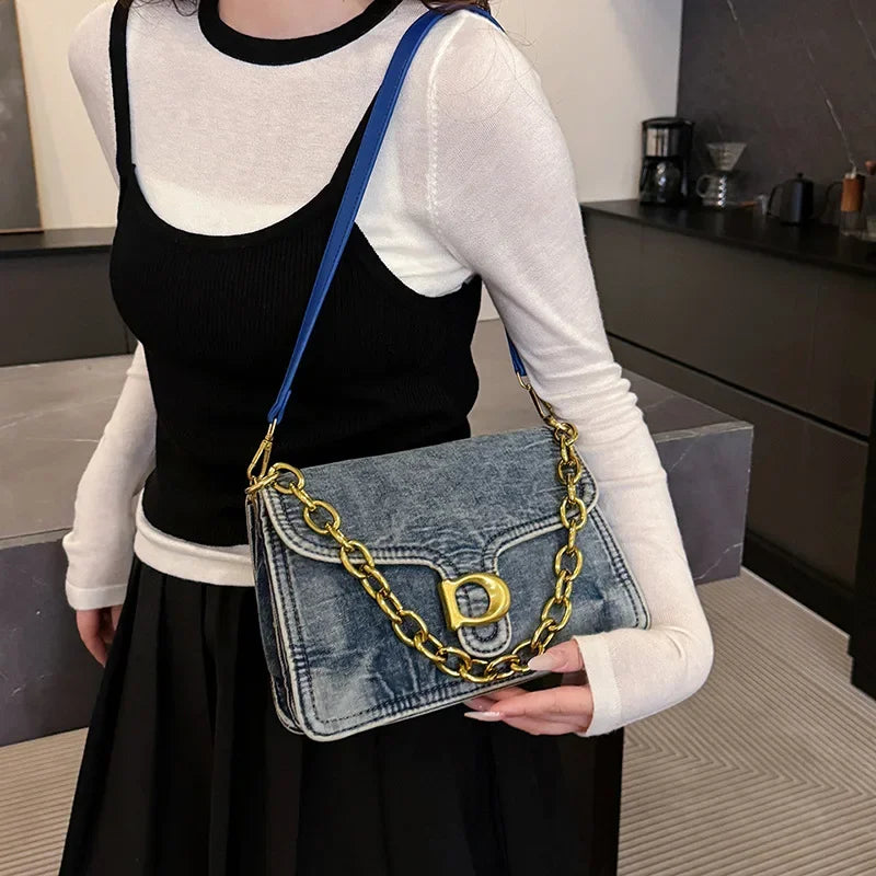 2025 High-Value Retro Women's Canvas Underarm Bag – Trendy Shoulder/Crossbody, Versatile Sophisticated Backpack