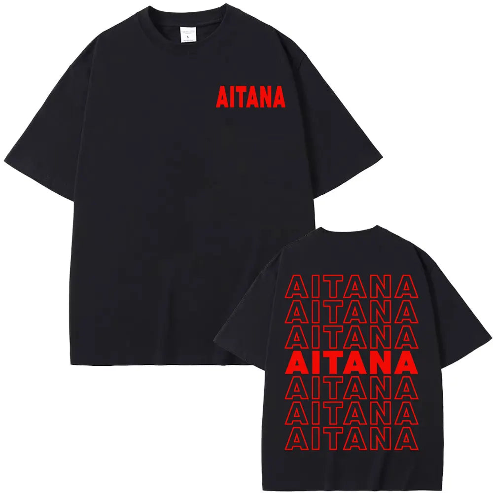 Singer Aitana Cuarto Azul Tour Graphic T Shirts Men Women Fashion Aesthetic Short Sleeve T-shirt Cotton Casual Oversized T Shirt