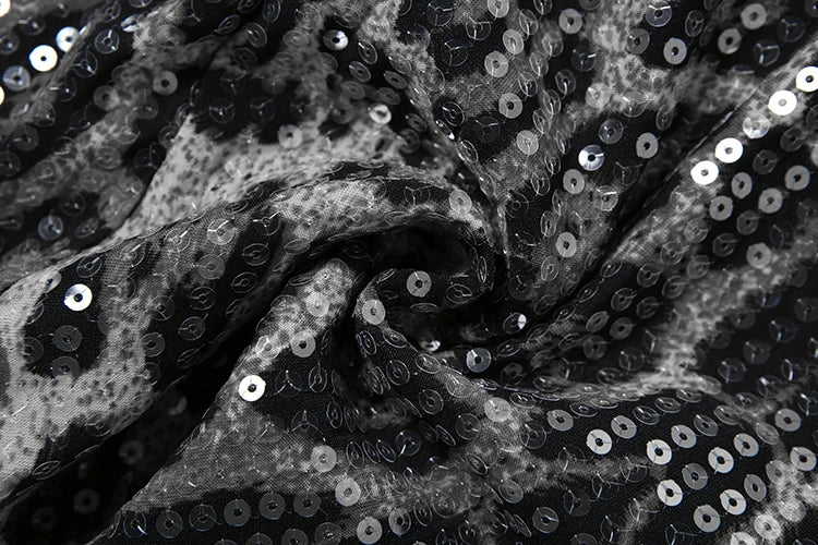 Weird Puss Leopard Print Mini Shorts Women Sequins Patchwork Wild Skinny Stretch Streetwear Autumn Midnight Sexy Trend Buttoms