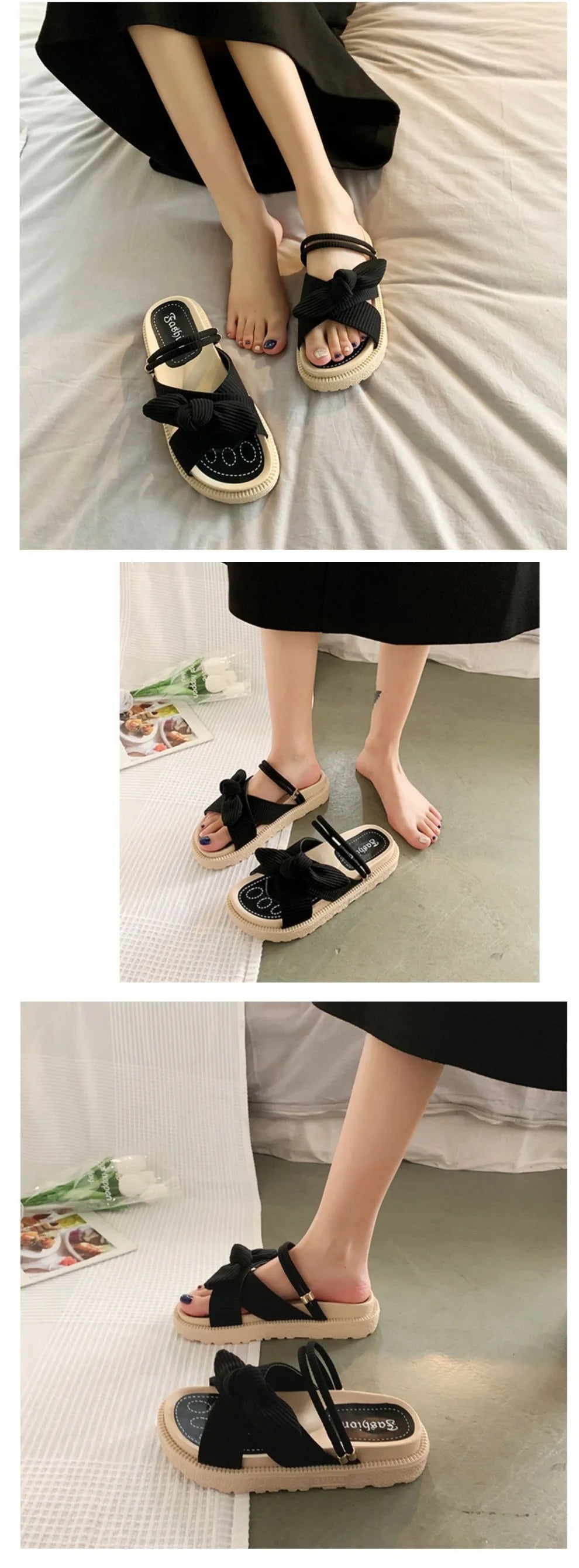 Sandals Women's 2022 New Fashion Summer Temperament New Fashion  Platform Roman Flat Shoes Outdoor Beach Sports Comfort Shoes