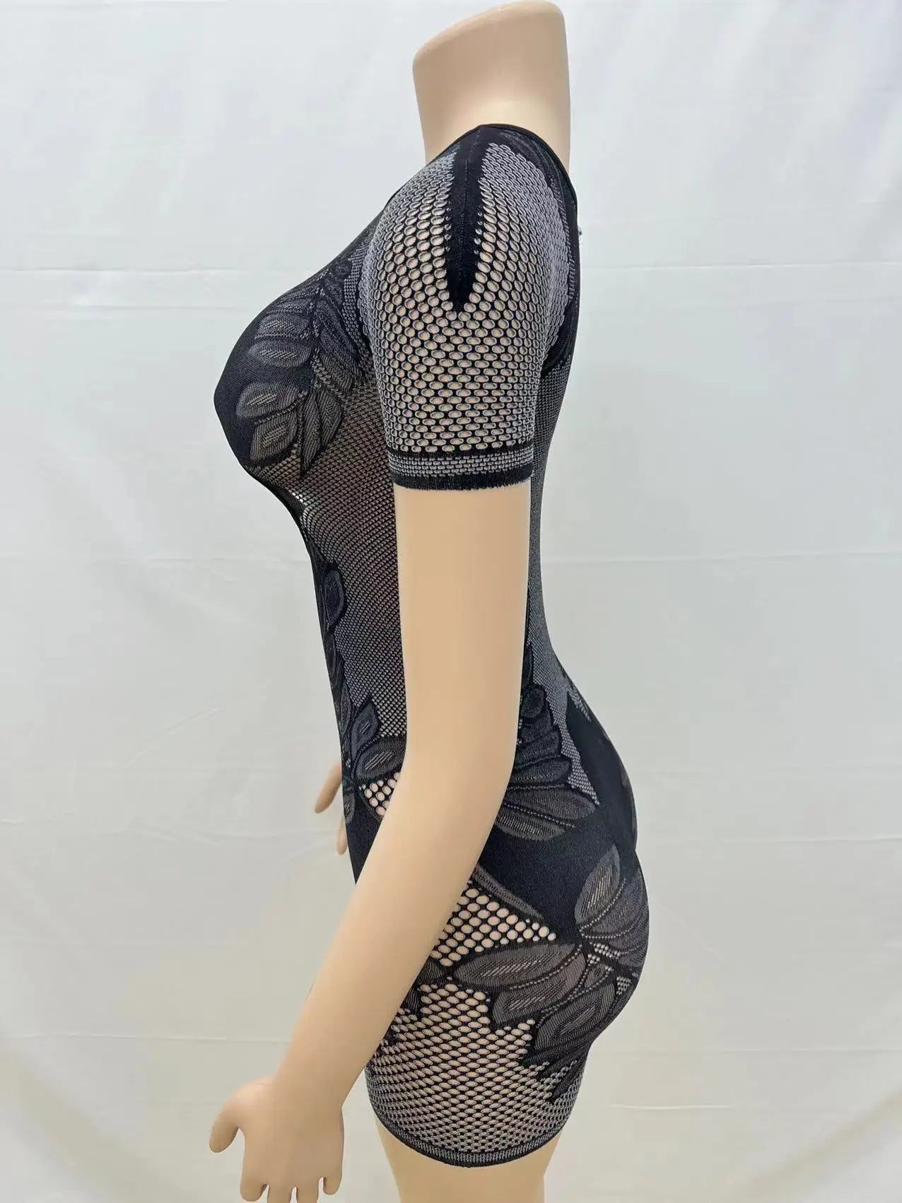 Weird Puss Hollow Diamond Playsuits Woman Summer Sexy Short Sleeve O-Neck Sport Knit Casual Comfortable Streetwear Skinny Romper