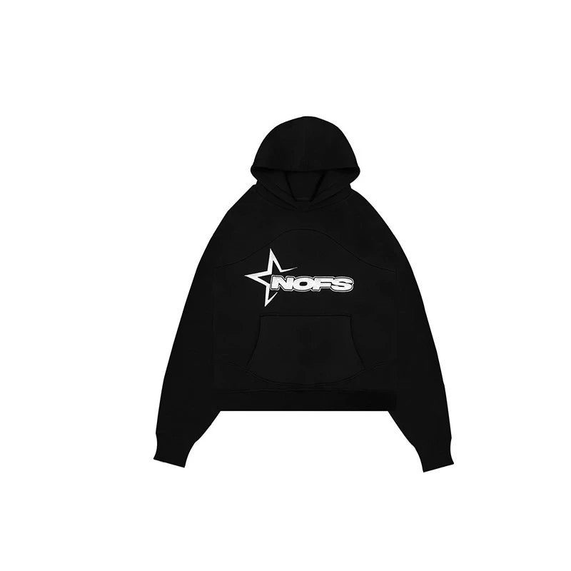 Y2K Hoodies Men Harajuku Hip Hop Letter Graphic Print Loose Sweatshirts 2024 Punk Rock Gothic Clothes Tops Goth Pants Streetwear